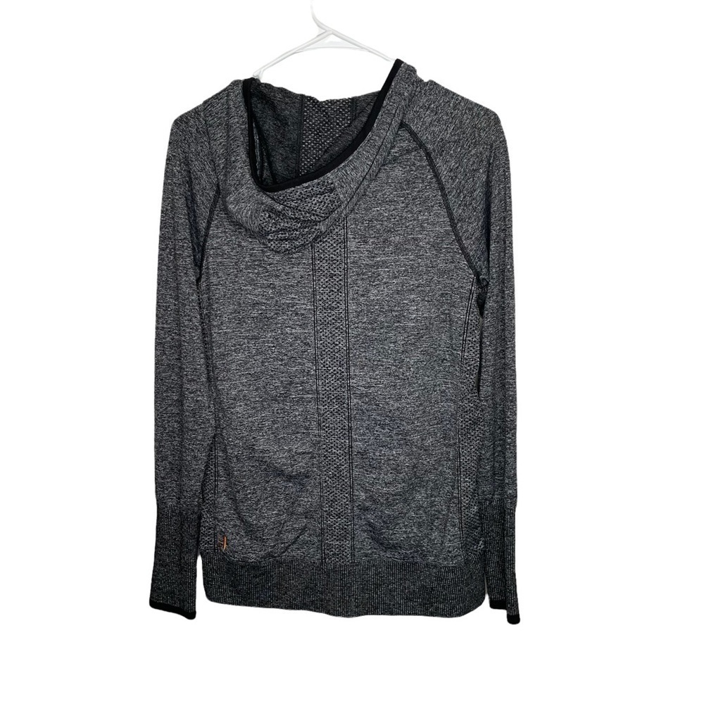 Lucy womens Pullover Athletic Hoodie size S/M? gray L/S Nylon Blend Stretchy EUC - Picture 3 of 4